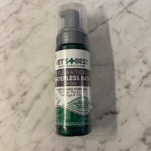 New Vet's Best Flea Tick Waterless Bath For Cats 5 oz Plant Based Formula